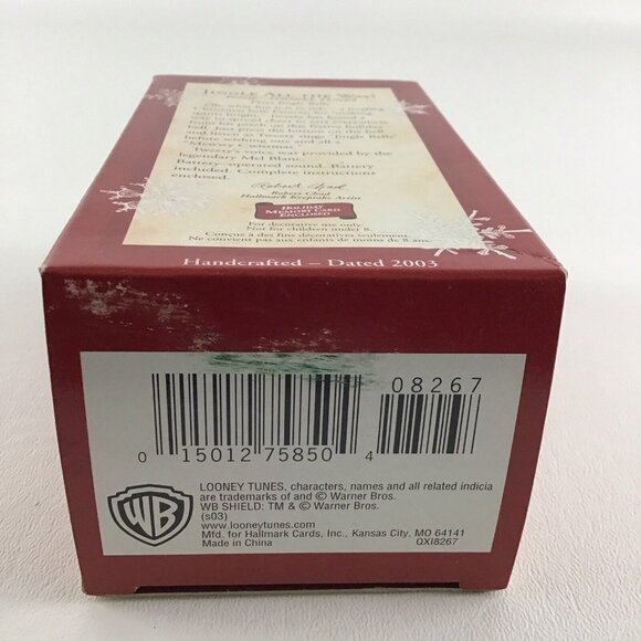 Hallmark Keepsake Ornament Looney Tunes Jingle All The Way Tweety w Sound 2003 - Picture 6 of 6